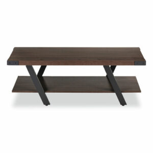 Coffee Table, Rectangular, 48 x 23.75 x 16, Southern Tobacco Top, Black Base