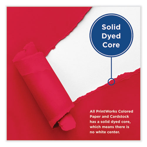 Color Cardstock, 65 lb Cover Weight, 8.5 x 11, Red, 250/Ream - Image 2