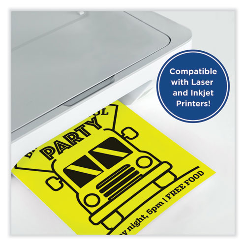 Color Cardstock, 65 lb Cover Weight, 8.5 x 11, Lemon Yellow, 250/Ream - Image 2