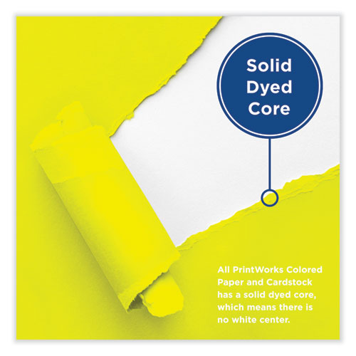 Color Cardstock, 65 lb Cover Weight, 8.5 x 11, Lemon Yellow, 250/Ream - Image 3