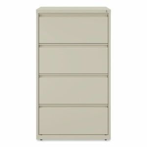 Lateral File, 4 Legal/Letter-Size File Drawers, Putty, 30" x 18.63" x 52.5"