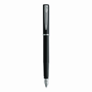 Allure Fountain Pen, Fine Point, Blue Ink, Black/Silver Barrel