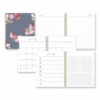 Life Note-It Leah Weekly/Monthly Notes Planner, Floral Artwork, 11 x 8.5, Gray/Pink/White Cover, 12-Month (Jan to Dec): 2025