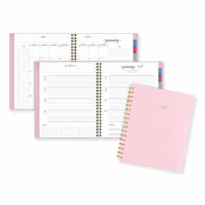 Harmony Weekly/Monthly Poly Planner, 8.81 x 7.88, Pink Cover, 13-Month (Jan to Jan): 2024 to 2025