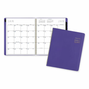 Contemporary Monthly Planner, 11.38 x 9.63, Purple Cover, 12-Month (Jan to Dec): 2026