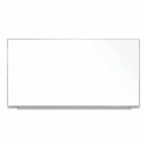 Magnetic Porcelain Whiteboard with Aluminum Frame, 120.59" x 60.47", White Surface, Satin Aluminum Frame