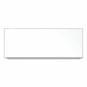 Magnetic Porcelain Whiteboard with Aluminum Frame, 144.59" x 60.47", White Surface, Satin Aluminum Frame