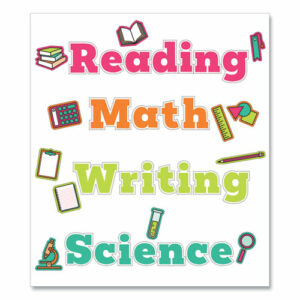 Wall Signs for Core Subjects, Core Subjects, Assorted Sizes, Multicolor, 37/Set