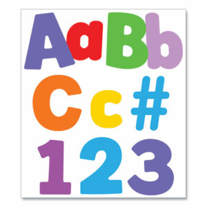 EZ Letter Combo Packs, 4" Tall, Assorted Color Splash Character Colors, 219 Pieces