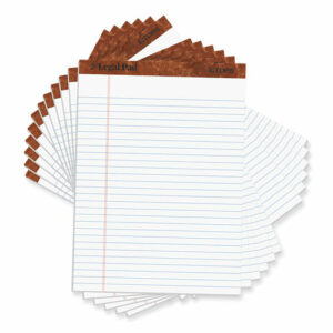 "The Legal Pad" Ruled Perforated Pads, Wide/Legal Rule, (50) White 8.5 x 11.75 Sheets, Dozen