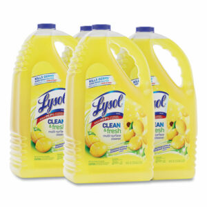 Clean and Fresh Multi-Surface Disinfectant Cleaner, Sparkling Lemon and Sunflower Essence, 144 oz Bottle, 4/Carton