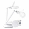 Space-Saving LED Magnifier Desk Lamp, 14" High, White - Image 3