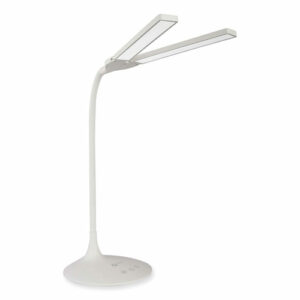 Wellness Series Pivot LED Desk Lamp with Dual Shades, 13.25" to 26" High, White