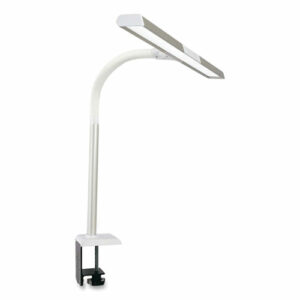 Wellness Series Perform LED Clamp Lamp with Three Color Modes, 16" to 24.75" High, White