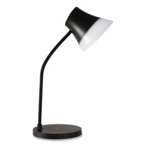 Wellness Series Shine LED Desk Lamp, 12" to 17" High, Black