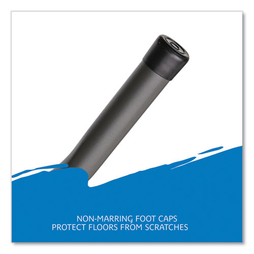 Bifold Resin Folding Table, Rectangular, 70.9" x 29.1" x 30", White Granite Top, Gray Base/Legs, 2/Pack - Image 4