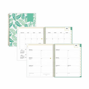 Day Designer Academic Year Weekly/Monthly Frosted Planner, Palms Artwork, 11 x 8.5, 12-Month (July to June): 2025 to 2026