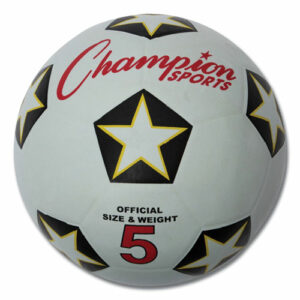 Rubber Sports Ball, Soccer, No. 5 Size, White/Black