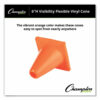 Hi-Visibility Vinyl Cones, 6" Tall, Fluorescent Orange, 9.5" x 9.5" Base - Image 3