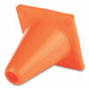 Hi-Visibility Vinyl Cones, 6" Tall, Fluorescent Orange, 9.5" x 9.5" Base - Image 5
