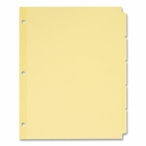 Write and Erase Plain-Tab Paper Dividers, 5-Tab, 11 x 8.5, Buff, 36 Sets