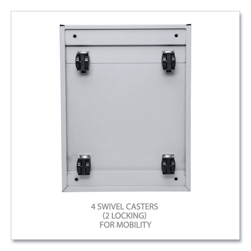 File Pedestal with Full-Length Pull, Left/Right, 3-Drawers: Box/Box/File, Legal/Letter, Light Gray, 14.96" x 19.29" x 27.75" - Image 4