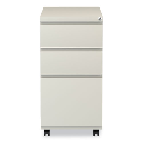 File Pedestal with Full-Length Pull, Left or Right, 3-Drawers: Box/Box/File, Legal/Letter, Putty, 14.96" x 19.29" x 27.75" - Image 5