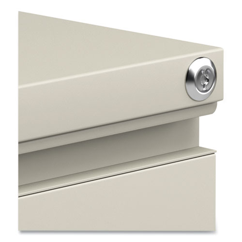 File Pedestal with Full-Length Pull, Left or Right, 3-Drawers: Box/Box/File, Legal/Letter, Putty, 14.96" x 19.29" x 27.75" - Image 6