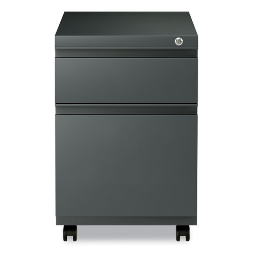 File Pedestal with Full-Length Pull, Left or Right, 2-Drawers: Box/File, Legal/Letter, Charcoal, 14.96" x 19.29" x 21.65" - Image 5