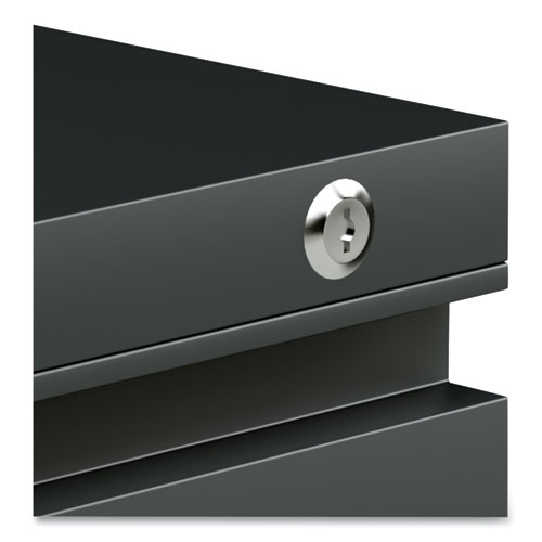 File Pedestal with Full-Length Pull, Left or Right, 2-Drawers: Box/File, Legal/Letter, Charcoal, 14.96" x 19.29" x 21.65" - Image 6