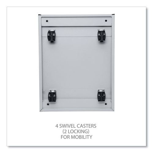 File Pedestal with Full-Length Pull, Left or Right, 2-Drawers: Box/File, Legal/Letter, Light Gray, 14.96" x 19.29" x 21.65" - Image 4