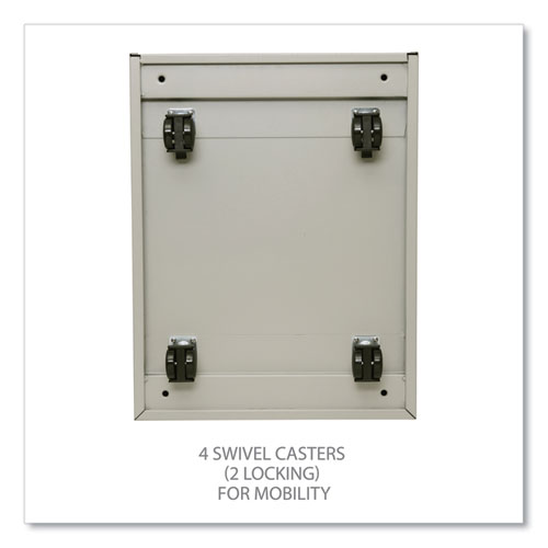 File Pedestal with Full-Length Pull, Left or Right, 2-Drawers: Box/File, Legal/Letter, Putty, 14.96" x 19.29" x 21.65" - Image 4