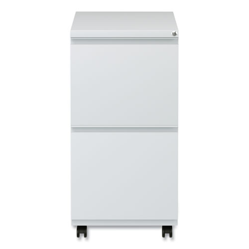 File Pedestal with Full-Length Pull, Left or Right, 2 Legal/Letter-Size File Drawers, Light Gray, 14.96" x 19.29" x 27.75" - Image 5