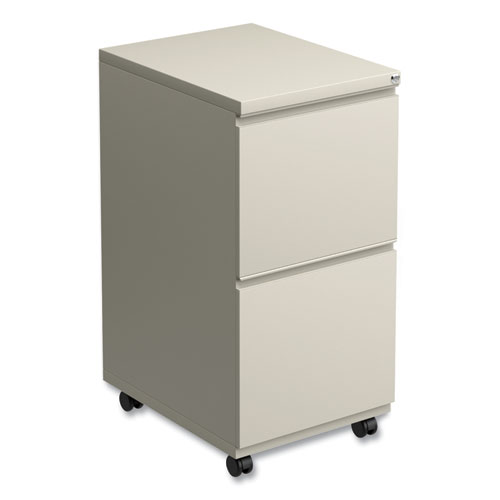 File Pedestal with Full-Length Pull, Left or Right, 2 Legal/Letter-Size File Drawers, Putty, 14.96" x 19.29" x 27.75"