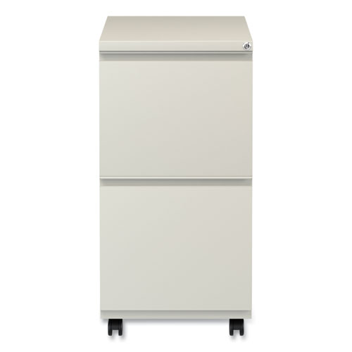 File Pedestal with Full-Length Pull, Left or Right, 2 Legal/Letter-Size File Drawers, Putty, 14.96" x 19.29" x 27.75" - Image 5