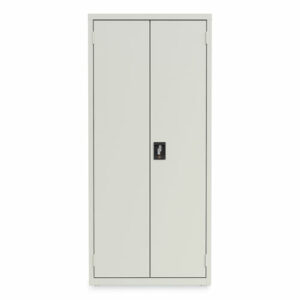 Economy Assembled Storage Cabinets, 4 Shelves, 30" x 15" x 66", Light Gray
