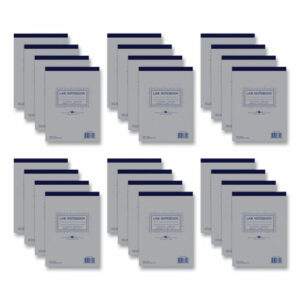 Lab and Science Two-Part Carbonless Notepad, Quad Rule (4 sq/in), Gray Cover, (50) 8.5 x 11 White/Blue Sets, 24/Carton