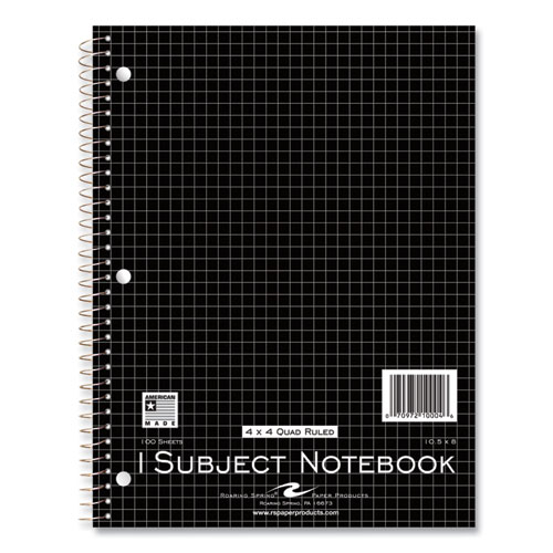 Subject Wirebound Promo Notebook, 1-Subject, Quad Rule (4 sq/in), Assorted Cover Colors, (100) 10.5 x 8 Sheets, 24/Carton - Image 2