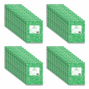 Grade School Wirebound Composition Book, Grade 1 Manuscript Format, Green Marble Cover, (36) 9.75 x 7.5 Sheets, 48/Carton