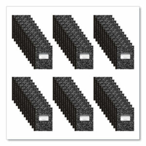 Flexible Cover Marble Composition Notebook, Wide/Legal Rule, Black Marble Cover, (60) 10 x 8 Sheets, 72/Carton