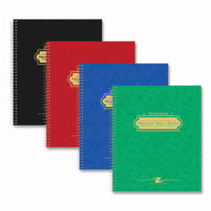 Teacher's Record and Roll Book, 50 Students, 5-6 Week Terms, 40-Week Span, Randomly Assorted Colors, 11 x 8.5 Sheets, 24/CT