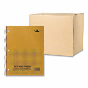 Lab and Science Wirebound Notebook, Quadrille Rule (5 sq/in), Brown Cover, (80) 11 x 8.5 Sheets, 24/Carton