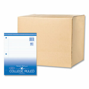 Loose Leaf Paper, 8.5 x 11, 3-Hole Punched, College Rule, White, 200 Sheets/Pack, 12 Packs/Carton