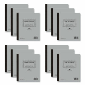 Lab and Science Two-Part Carbonless Notebook, Quadrille Rule (4 sq/in), Gray Cover, (50) 11 x 9.25 Sheets, 12/Carton