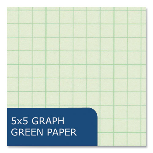 Engineer Pad, (0.5" Margins), Quad Rule (5 sq/in, 1 sq/in), 200 Light Green 8.5 x 11 Sheets/Pad, 12/Carton - Image 5