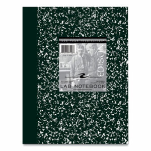 Lab and Science Marble Notebook, Quadrille Rule (5 sq/in), Green Marble Cover, (60) 10.13 x 7.88 Sheets, 24/Carton