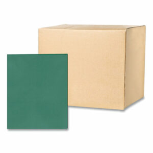 Pocket Folder, 0.5" Capacity, 11 x 8.5, Green, 25/Box, 10 Boxes/Carton