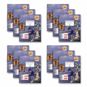 Lab and Science Two-Part Carbonless Notebook, Quadrille Rule (4 sq/in), Multicolor Cover, (50) 11 x 8.5 Sheets, 12/Carton