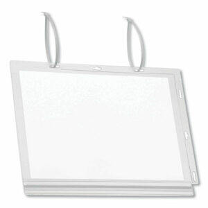 Water Resistant Sign Holder Pockets with Cable Ties, 8.5 x 11, Clear Frame, 5/Pack