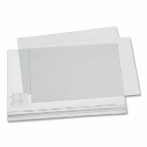 Self-Adhesive Water-Resistant Sign Holder, 8.5 x 11, Clear Frame, 5/Pack